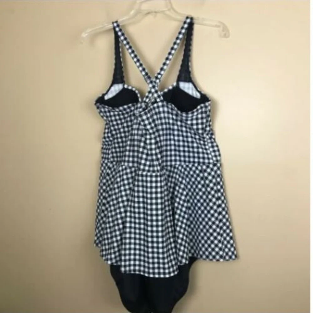 Torrid Gingham One Piece Skirt Swimsuit - Picture 2 of 3